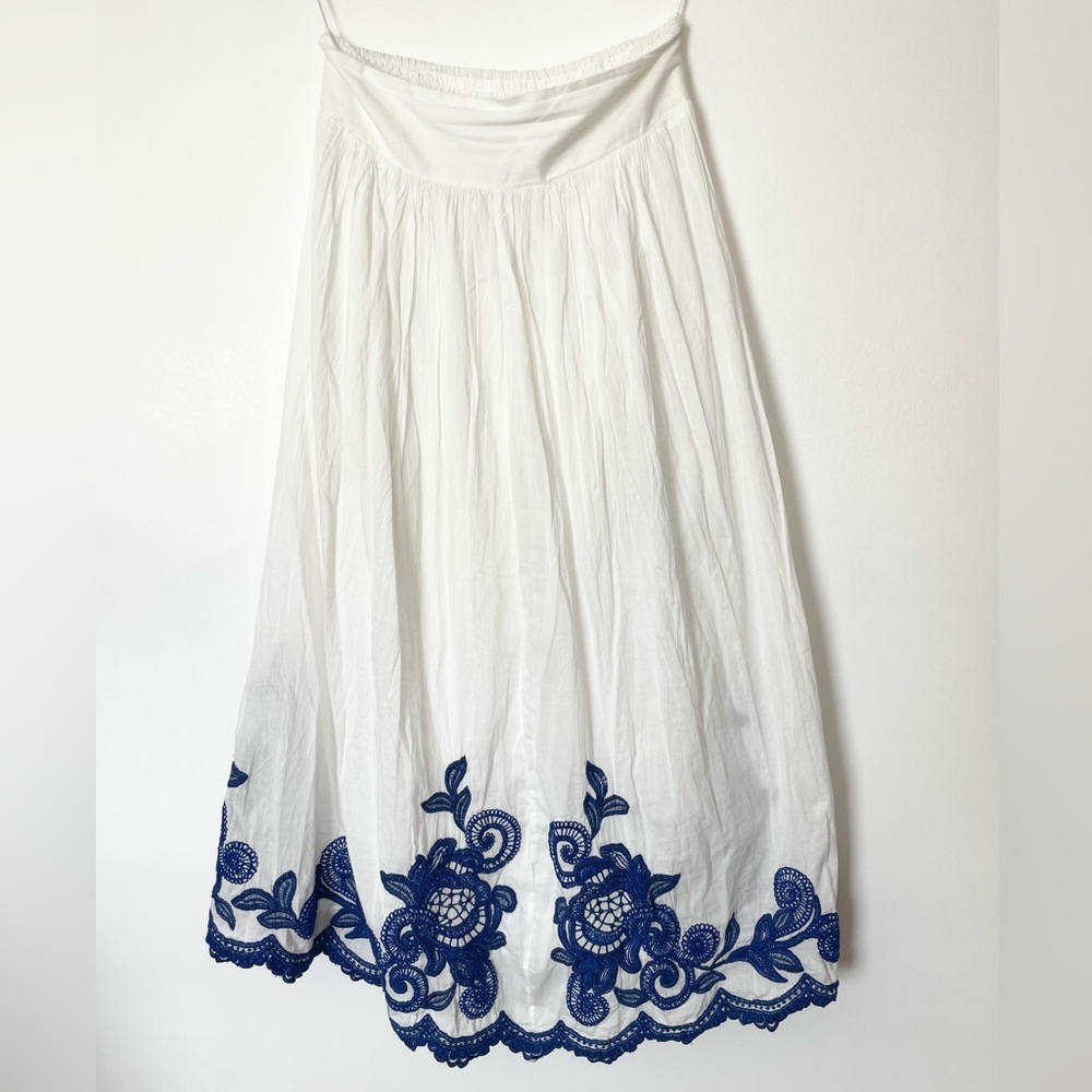 ZARA CONTRAST EMBROIDERED SKIRT ONLY ZW COLLECTION 5107/245 346/021 - Picture 2 of 8